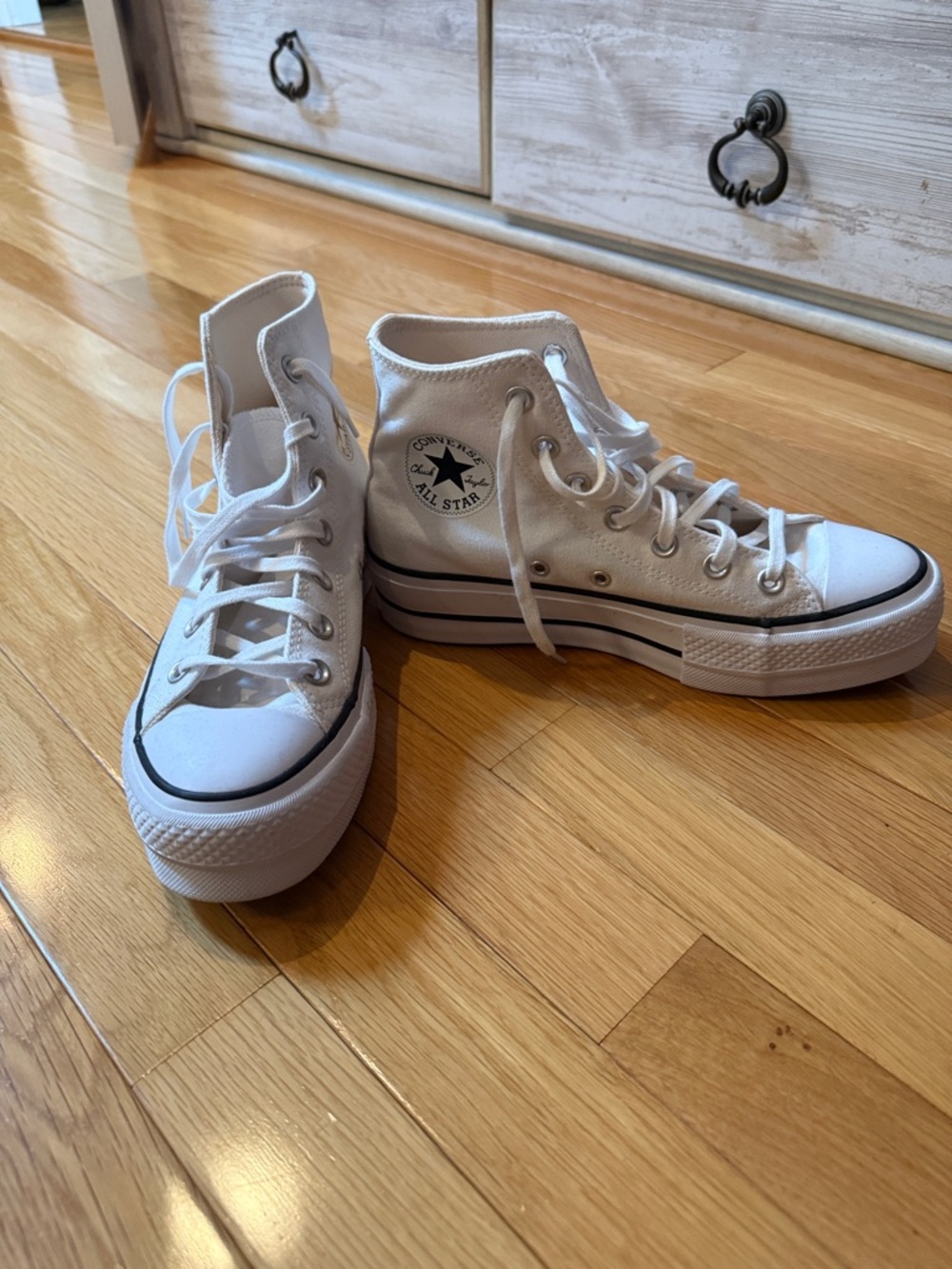 Converse White High-Top Platform Chuck Taylor All Star